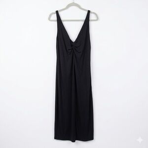 NWT Malai Sol & Soul Black Twist Front Midi Dress Sustainable Made Colombia Swim